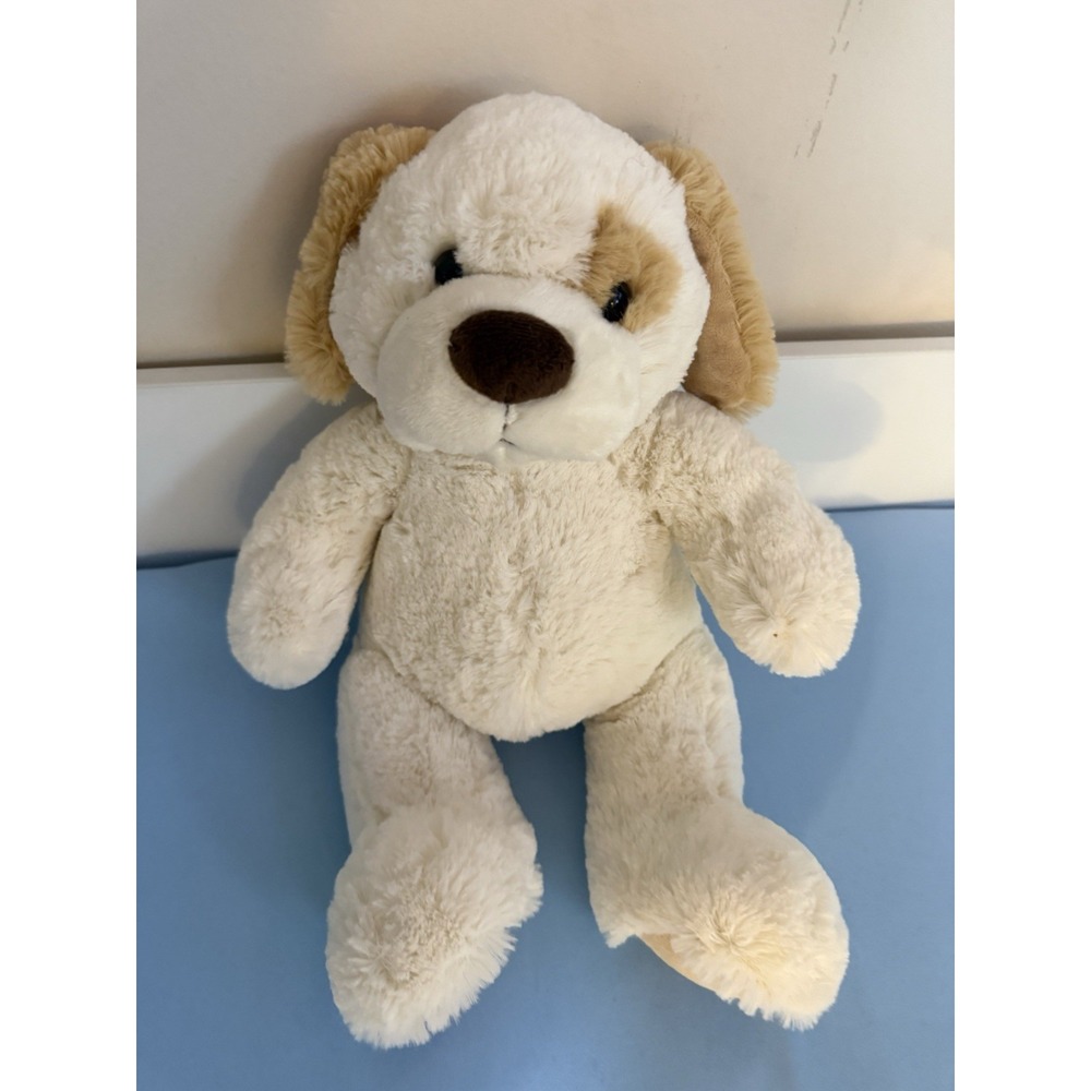 Tempurpedic Puppy Dog Plush Beige Spotted Eye 17" Stuffed Animal Toy